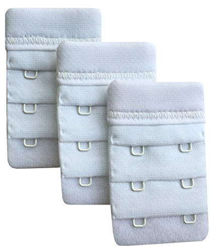 Chanie Damen Packung mit 3 Weich Komfortabel Erweiterung 2 Haken BH-Verlängerer, 6,1cm x 3,8cm