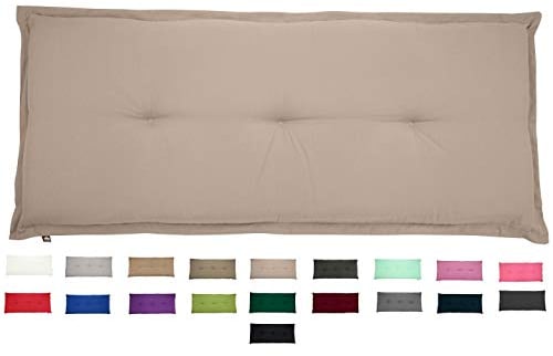 KOPU® Bankauflage Prisma Tan | Auflagen für Gartenbank | Beige Bank Auflagen 150 x 50 cm | 19 Einfache Farben | Dralon | Robuster Schaumstoff für zusätzlichen Komfort