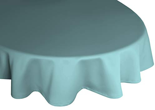 Wirth Tischdecke oval, türkis, 130x190 cm
