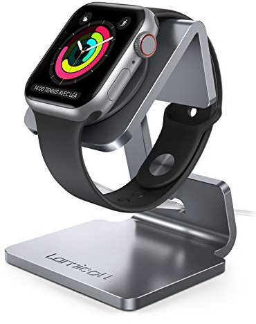 Lamicall Stand for Apple Watch - Desk iWatch Stand Holder Charging Dock Station Designed for Apple Watch Series 9, 8, SE, Ultra2, Ultra, 7/6/5/4/3/2/1, iWatch 49mm/ 44mm / 42mm / 40mm / 38mm - Gray