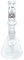 GHODT Bong aus Glas ca 18-20cm, 22mm Durchmesser - 14.5 Chillum - Glasbong leicht abgewinkelte Form