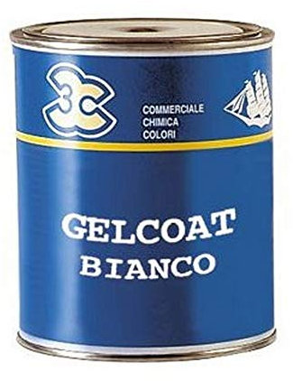 3C GELCOAT Nautico Bianco PARAFFINATO kg.1 + INDURITORE/CATALIZZATORE ML. 20