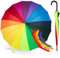 ADRIANO PORCARO® 𝗨𝗡𝗜𝗦𝗘𝗫 Automatik Stock-Regenschirm Regenbogen 100cm Ø windfest-16 fache Verstrebung-groß sturmfest & stabil windresistent (Rainbow)