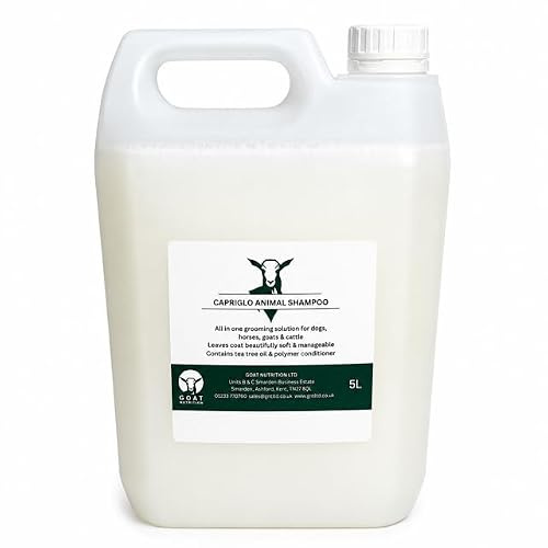 Capriglo Animal Shampoo 5L– Premium All-in-One Grooming Solution with Tea Tree Oil & Lanolin – Anti-Static & Non-Irritant – Suitable for Dogs, Horses, Goats & More