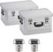 Enders Alubox 29 L + 47 L mit 2X Schloss Set - Aluminium Box stabile Wandstärke, spritzwasserdicht, stapelbar - Alu Box, Alukiste, Metallbox - verwendbar als Transportbox, Lagerbox, Werkzeugkiste