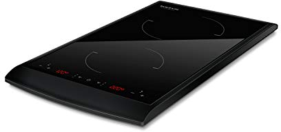 Taurus Darkfire Domino Placa inducción portátil, 2900 W, Cristal, Negro,Black