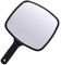 PONIK'S PROFESSIONAL - Tragbarer schwarzer professioneller Friseurspiegel mit Griff, 24 cm x 33 cm, Rechteckig
