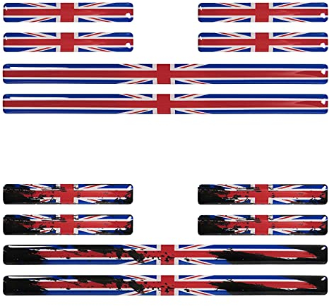 BIKE-label 3D Auto Aufkleber Union Jack Flaggen England Great Britain 300555VE