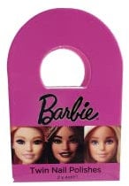 Barbie Smalto per unghie per bambini, formula peel off, a base d'acqua, 2 x 4 ml, rosa e nero