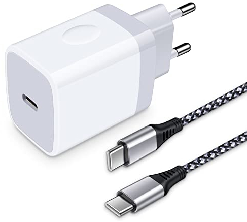 20W USB C Ladegerät mit Ladekabel, Netzteil USB C Schnellladegerät Ladestecker mit Typ C Schnellladekabel für Samsung Galaxy A16 5G/A56/A36/A06/A55/A35/A15/A54/S25/S24 FE/S23/S22/Z Flip 6,iPhone 16/15