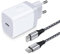 20W USB C Ladegerät mit Ladekabel, Netzteil USB C Schnellladegerät Ladestecker mit Typ C Schnellladekabel für Samsung Galaxy A16 5G/A56/A36/A06/A55/A35/A15/A54/S25/S24 FE/S23/S22/Z Flip 6,iPhone 16/15