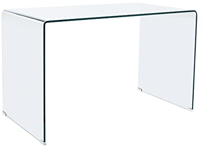 KITKAY Mesa de Estudio Night Cristal Transparente de 120x70 cm