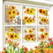 Litupic Sunflower Butterfly Window Stickers and Decorations | Large-Size Double-Sided Clings for Glass Home, Bedroom, Nursery Room Decals - 44 Pieces