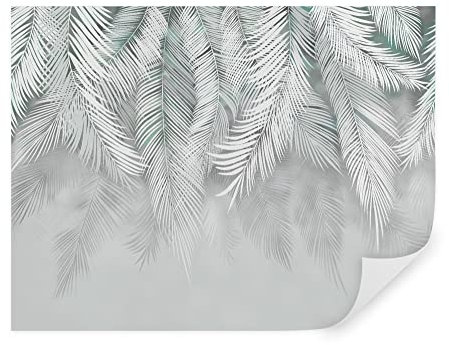 Tapeko Papier Peint Jungle 260x180 cm style 3D Jungle Tropiques Palmiers Feuillage Arbres Nature Papier Peint intissé pour Chambre Salon Personnalisé Décoration Murale u48556v3