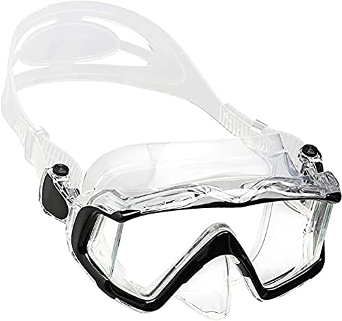 KRASS Brille Tauchen Schnorcheln Tauchmasken Schnorchelausrüstung Set Silikonrock Tauchmaske Professionelle Schnorchelausrüstung Für Erwachsene,Klares Schwarz,Collector88