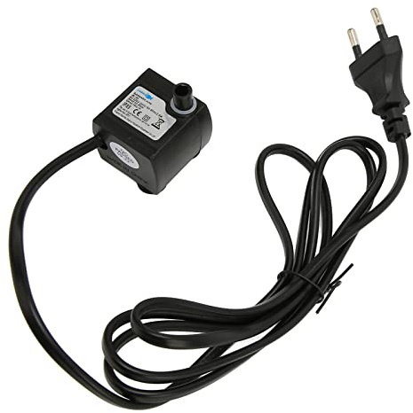 Bomba de Fuente de Agua para Gatos Mini Bomba de Agua Sumergible Fuente para Mascotas Cambiable Silenciosa IPX8 Bomba de Fuente Impermeable con Ventosa para Acuario Enchufe de la UE 220‑240V Fuente