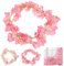 HAOSHICS Guirlande de fleurs de cerisier artificielles à suspendre pour l'extérieur, fête de mariage, maison, décoration japonaise kawaii (1)