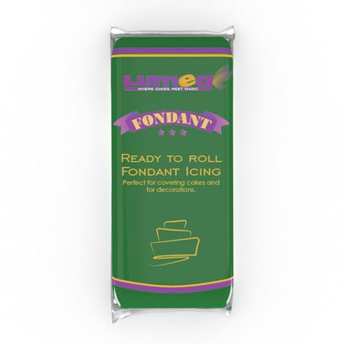 Dekozauber24 Premium Fondant, 1kg, 17 Farben, weich und biegsam, Rrollfondant Tortendeko (Dunkelgrün)
