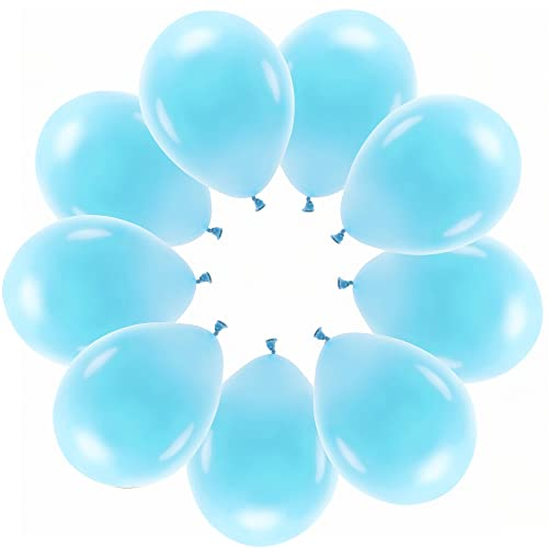 10 Luftballons Pastell Hellblau pastellhellblaue Ballons Eco Made in EU Deko Geburtstag Kinder Erwachsene Hochzeit Party Ballon Helium geeignet pastellblaue Ballons