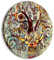murando - runde Bilder Gustav Klimt Baum des Lebens 80x80 cm Leinwandbild 1 tlg Kunstdruck modern Wandbilder XXL Wanddekoration Design Wand Bild Abstrakt Baum bunt l-A-0033-bc-a