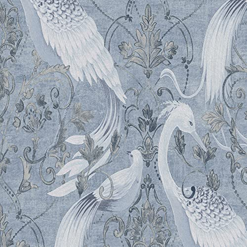 Laura Ashley Tregaron Vliestapete Midnight Blue 10mx52cm | Tapeten Wohnzimmer, Wandverkleidung | Einfach anzubringen und zu Entfernen 1005 x 52
