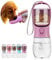 Grehge Dog Water Bottle,Portable pet Water Bottle with Food Container,Outdoor Portable Water Dispenser for Cat,Rabbit,Puppy and Other Pets for Walking,Hiking,Travel(10oz)