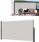 JOIEYOU Toldo lateral extensible, opaco, vertical, exterior, protección visual, protección solar, estor lateral para balcón, jardín, terraza, 200 x 300 cm, gris