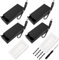 4 PCS 18650 Battery Holder, KUOQIY 2 x 3.7V Battery Holder Case with ON/Off Switch & DC Plug & Cover, with 2 PCS Plastic Battery Storage Box & Screwdrivers & Screws