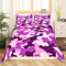 Rosa Camouflage Bettbezug Set S Größe Mädchen Jungen Camo Bettwäsche Set Lila Rosa Camo Tröster Abdeckung Teens Kinder Frauen Home Room Decor Moderne Mikrofaser Quilt Cover,1 Kissenbezug