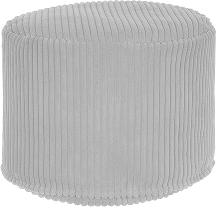 DreamRoots Pouf Hocker - Hocker Rund Cord 50x50x35 cm - Couch Hocker Wohnzimmer - Sitzpouf Rund - Fußhocker Für Sessel - Sitzhocker Rund - Hocker Couch - Hocker Sofa