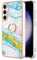 Huzhide Samsung Galaxy S23 FE 5G Case Marble, Ultra-Thin Silicone Gel Phone Cover with Ring Kickstand Shockproof Impact Cover for Girls Women Soft TPU Protective Case for Samsung S23 FE 5G, Gold