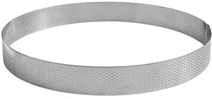 GOBEL - Cercle à Tarte Perforé - Cercle à Patisserie Perforé - INOX - Ø 8 cm - Hauteur 3,5 cm - Qualité professionnelle - Fabriqué en France