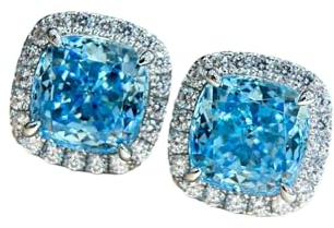 Ohrecker Silber, Hellblau Cubic Zirkonia Ohrringe Ohrstecker Für Frauen Ohrringe Silber 925 Stecker Hellblau Cubic Zirkonia Hypoallergen Stud Ohrecker Silber 925 Herren Für Männer