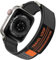 Kamita Cinturini Sportivi in Nylon per Apple Watch Cinturino 41mm 40mm 38mm, Cinturino Sportivo Regolabile per Uomo Donne, Elastico Trail Loop Watchband per iWatch Series SE 9 8 7 6 5 4 3(Nero-grigio)