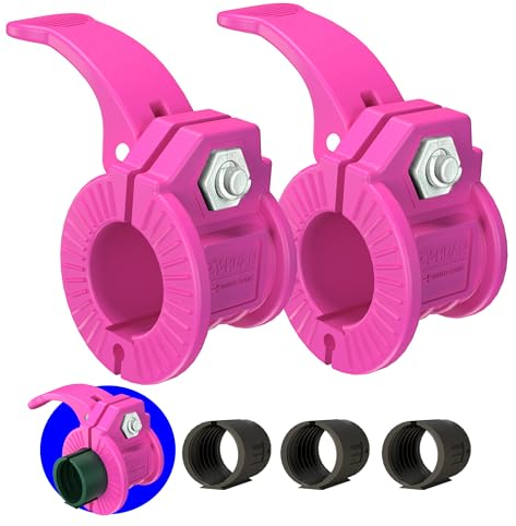 Langhantel-Klemmen, Einstellbare Größe Hantel Verschluss 30mm 28mm 25mm 23mm Schnellspanner-Gewicht-Clips,schnellverschlüsse hantelstange für Crossfit, Gewichtheben, Profi-Training (Rosa Farbe)