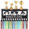 CREATCABIN Wrestling-Medaillenaufhänger Ablage,Trophäen-Medaillenhalter,Sport-Rahmenhaken,Hängende Auszeichnungen,Wandhalterung,Medaillenständer Für Mehr als 70 Medaille-Abzeichen-Organizer,30x13cm