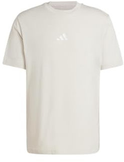 adidas Men's Essentials SMALL Logo Single Jersey Tee, Wonder Alumina/White, XL