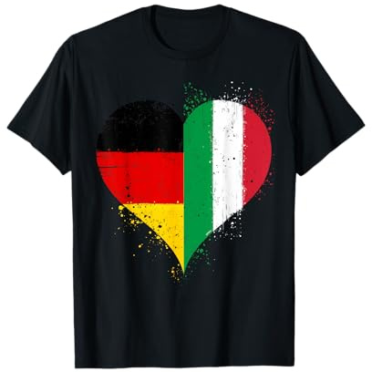 Deutschland Italien Flagge für Deutsch Italienisch Stolz Fan T-Shirt