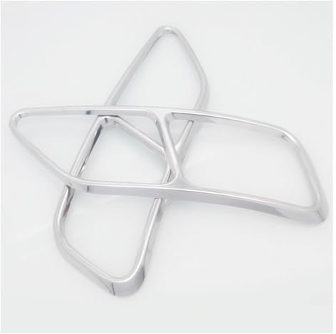 FENVY Auspuffblenden für Audi A4 B9 A5 2020 2021,Auto Schwanz Schalldämpfer Auspuffrohr Ausgang Abdeckung Trim Außen Zubehör Auspuffblenden,B-Silver