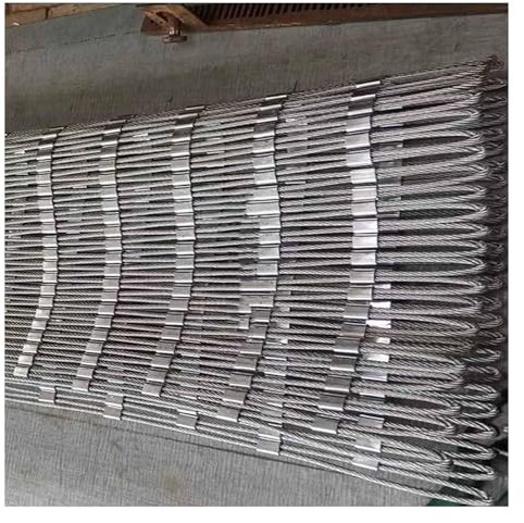 Souple Câble Maille, Filet Sécurité pour Balcon D'escalier Rouleau Grillage Galvanisé Maille Flexible En Acier Inoxydable 2mm ZLRBN(1.5x1m)