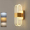 Applique da Parete Interno LED,12W 1200LM Creativo Lampada da Parete Moderna Regolabile 3 temperatur Colori 3000K/4500K/6000K,per Camera da Letto Soggiorno Corridoio Scale (oro-A)
