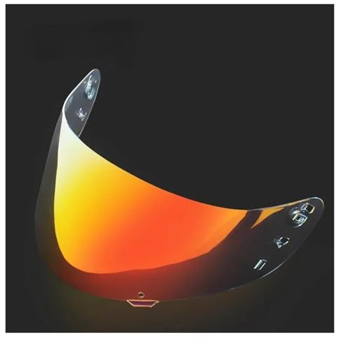 Windschutz UV Schutz Ersatz Visier Für Ic&on für Ai&rm&ad&a für Ai&rfr&am&e Pro Optics Shield Helmvisier Blau Iridium ROT Chrom Motorrad Integralhelmvisier(Red Yellow)