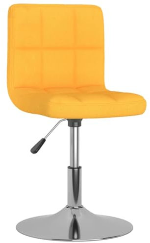 vidaXL Barhocker Drehbar Höhenverstellbar Küchenhocker Barstuhl Tresenhocker Thekenhocker Tresenstuhl Bistrohocker Bar Stuhl Hocker Gelb Stoff