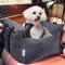 VavoPaw Hundeautositz für Kleine Hunde unter 12kg, wasserdichte Hunde Autositz mit Sicherheitsleine und Tasche für Aufbewahrung, Hundebett für Mittlere Haustiere, 54x54x32cm, Dunkel Grau