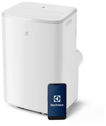 Electrolux Comfort 600 transportable AC BTU 9000, EXP26U339CW, Climatiseur Portable, 2,6 kW, Mode Silencieux, Fonction 3-en-1, WIFI, affichage LED, Télécommande Intuitive, Blanc