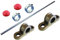 Rollentechnik Satz 1x Voll-Achse ø20 mm Radachse 1000 mm, 2x Stellringe, 2x Achsböcke, 2x Abschlusskappen für Bollerwagen Kippwagen Kippkarre Wagenbau