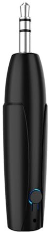 Qussedser Récepteur Bluetooth 5.0 Compatible avec pour Prise Jack 3,5 mm pour Voiture, Adaptateur Audio Stéréo Mains pour Écouteurs et Haut-Parleurs