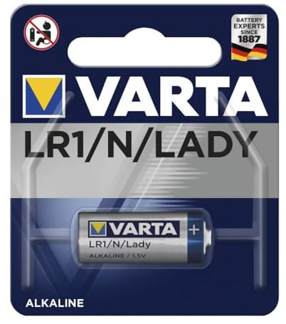 Blister pack with 1 x LR1 1.5 V battery from Varta, ideal for electronic devices. Ensure long-lasting energy and reliable performance with our Professional alkaline battery.