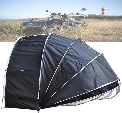 LJPZYOY Hanging Motorcycle Shed Tent,Speedway Shelters,Motorcycle Shed Garage Tent Garage For Motorcycle Storage Tent,Semispiral Shell Motorbike Bike Tent Cover Shed black