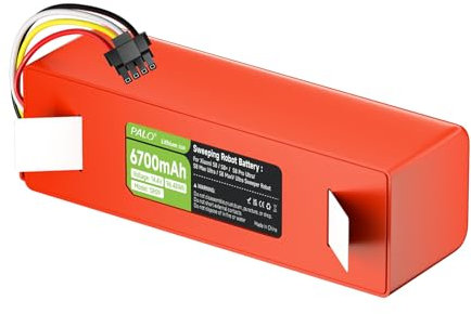Palogreen Batería de 6700 mAh para Xiaomi Roborock S5, S5 MAX, S6, S6 MaxV, S7 MaxV Ultra/Pure, S8, S50, S55, Brr-2p4s-5200s, Q5 Q7 MAX Pro Robot Aspirador